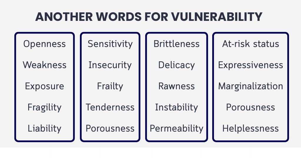 Quick 30 Strong Synonyms or another words for Vulnerability