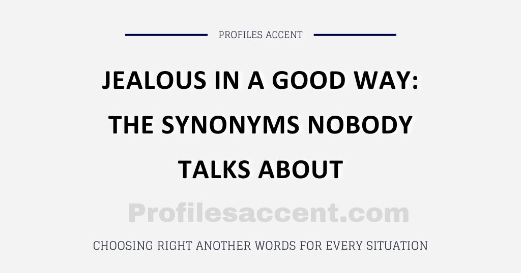 Another Word for Jealous in a Good Way: The Synonyms Nobody Talks About