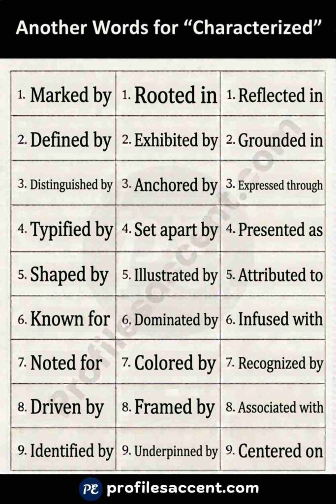 25+ Characterized Synonyms at a Glance: Quick-Reference Table
