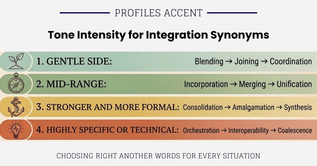 From Gentle to Precise: A Tone Scale for Integration Synonyms