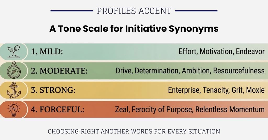 How Strong Is Your Word? An Intensity Scale for Initiative Synonyms