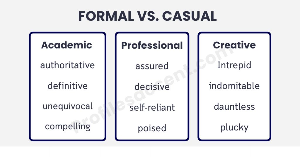 Formal or Casual? Choosing the Right Alternative to Confident