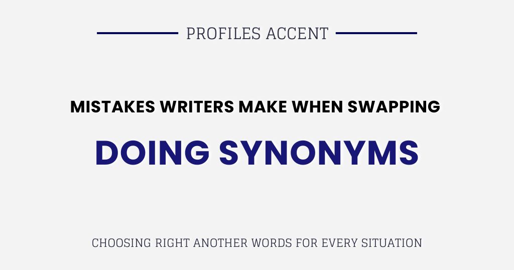 Mistakes Writers Make When Swapping Doing Synonyms