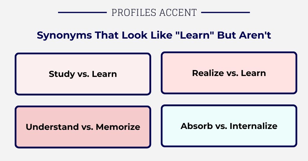 Synonyms That Look Like "Learn" But Work Differently