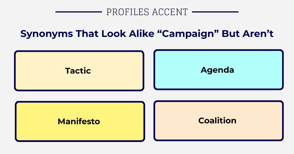 Words Related to Campaign (But Not Quite Synonyms)