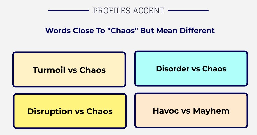 Words Close to Chaos That Mean Something Slightly Different